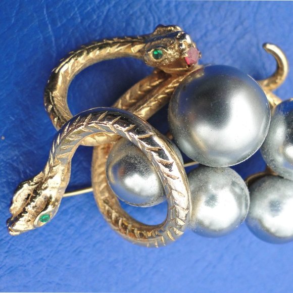 BROOCHES PINS FOUR SNAKE Fine - Picture 2 of 16
